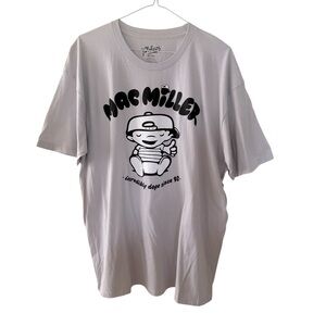 Mac Miller Incredibly Dope Since ‘92 - Thumbs Up”Grey Rap T Shirt Size XL Y2K